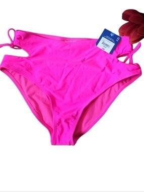 NWT$39 FILA Womens Hot Pink Bikini Bottoms Sz L